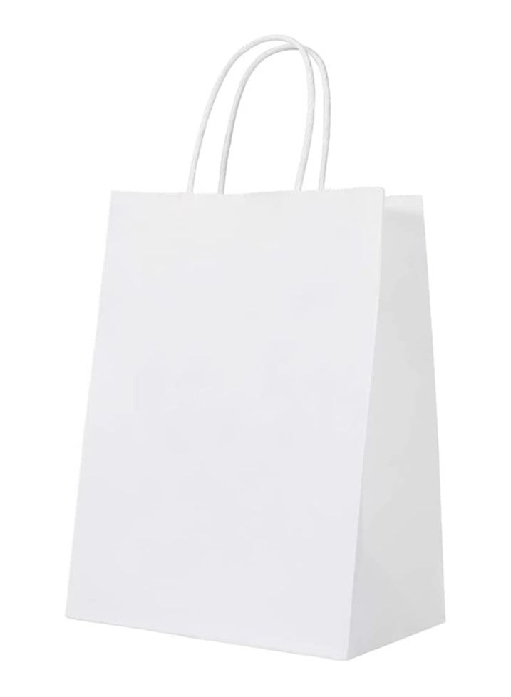 ECVV Gift Bags 48 Pieces Set Eco-Friendly Paper Bags With Handles Bulk Paper Bags Shopping Bags Kraft Bags Retail Bags Party Bags (WHITE, 27 * 22 * 11 Cm)  - Image 2
