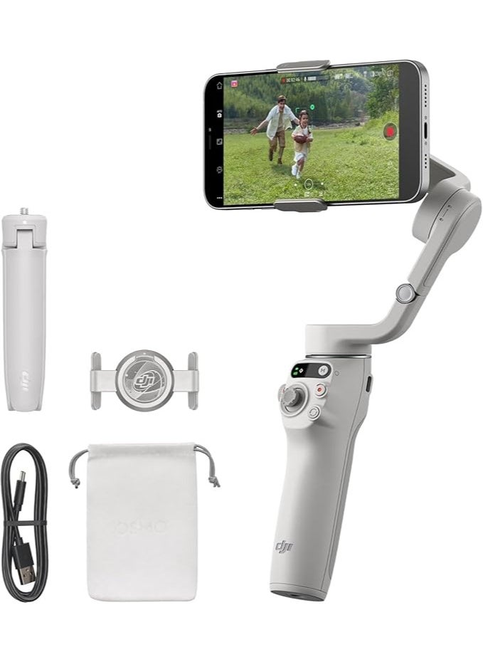 دي جي آي مثبت الهاتف الذكي DJI OSMO Mobile 6، مثبت ثلاثي المحاور للهاتف، قضيب تمديد مدمج، مثبت Android وiPhone، مثبت Vlogging، رمادي بلاتيني، إصدار الإمارات العربية المتحدة مع دعم الضمان الرسمي  - Image 5