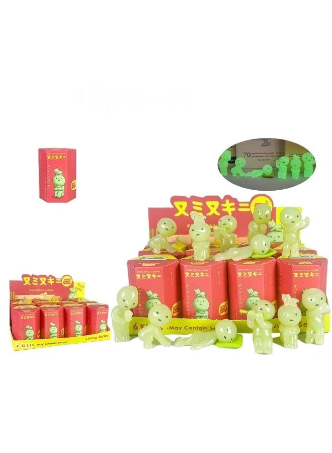 Smiski Glow-in-the-Dark Doll, Bedroom Corner Series, Random Style, 1-Pack (Single Blind Box) (High Quality Edition) - Image 2