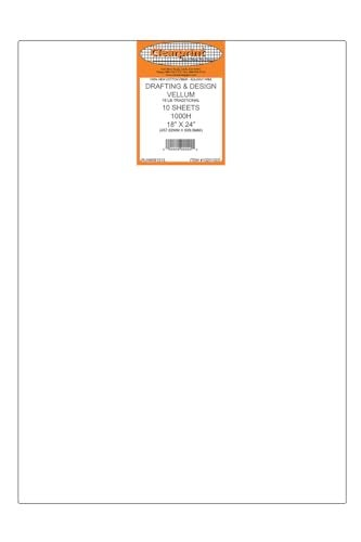 Clearprint 18" x 24" 1000H Design Vellum Sheets, 16 lb., 100% Cotton, 10 Sheets per Pack, 1 Pack - Image 5