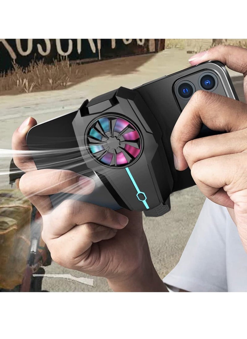 SYOSI Mobile Phone Cooler Fan with LED, Phone Fan for Gaming RGB Light, Portable Mobile Phone Radiator Cooler, Mobile Phone Radiator, for All The Smartphones  - Image 5