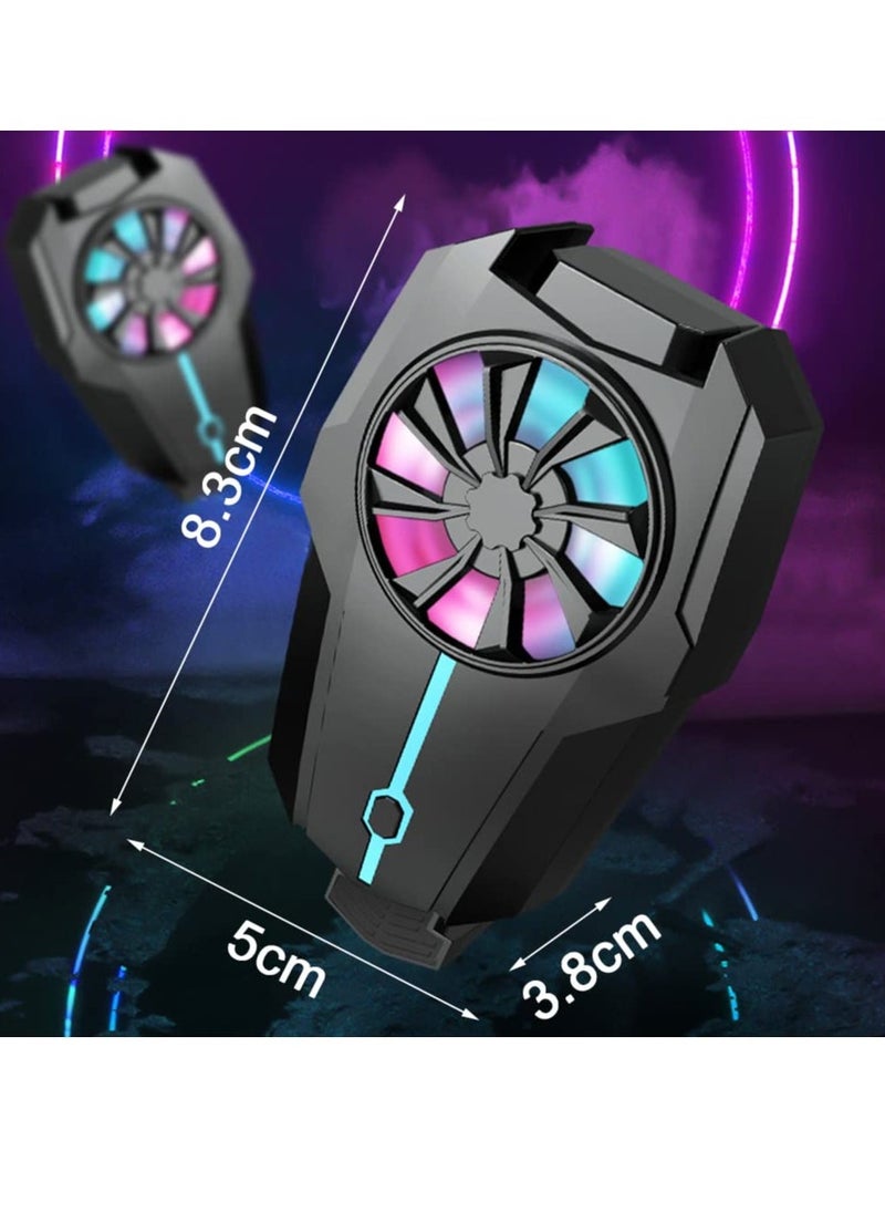 SYOSI Mobile Phone Cooler Fan with LED, Phone Fan for Gaming RGB Light, Portable Mobile Phone Radiator Cooler, Mobile Phone Radiator, for All The Smartphones  - Image 3
