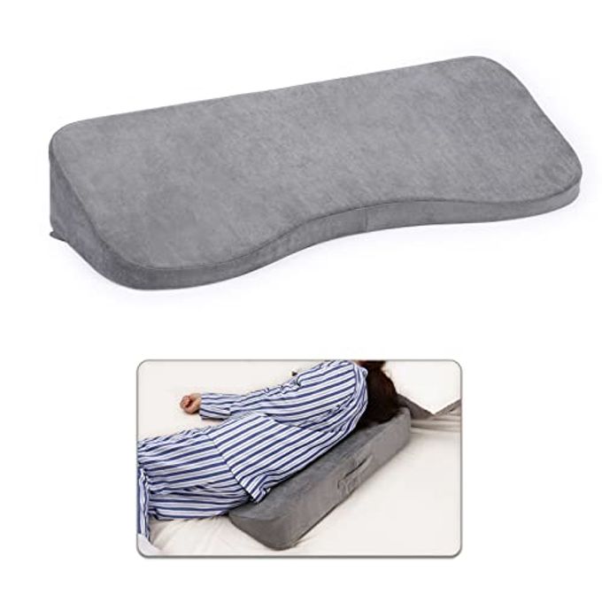 LONG WEDGES FOR BED POSITIONING PILLOW FOR AFTER SURGERY CURVED SHAPED MEDICAL WEDGE PILLOWS FOR SENIORS TO PREVENT BED SORE AND IMPROVE HEALING PROCESS NOSLIP BOTTOM HEIGHT 5 INCH