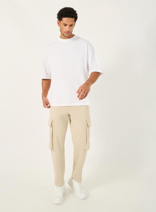 Styli Back Applique Detail Pure Cotton Boxy T-Shirt - Image 3