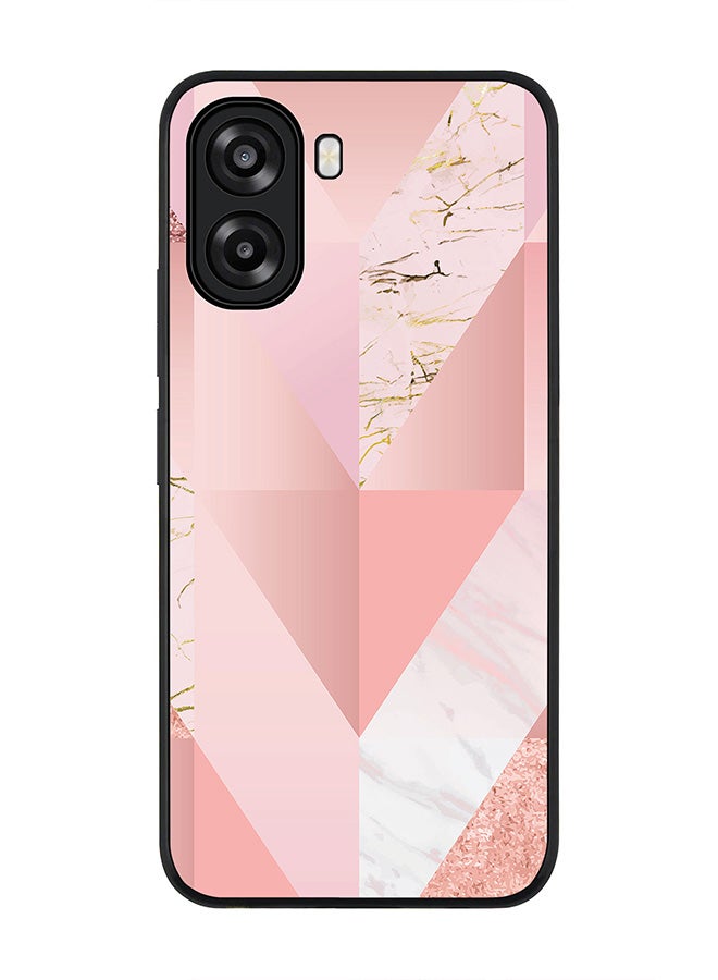 Stylizedd For Oppo A6x 5G / A6x 4G Case,Slim fit Camera Protection, Shockproof Thin Phone cover  - Marble Pink Vintage - Image 1