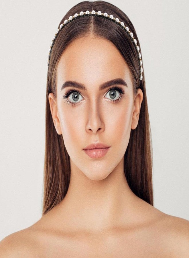 KALLORY 2pcs Pearl HeadBand for Women Girl Teeth HairBand Bridal Hair Hoop Wedding Hair Accessories for Party Bridal Birthday Daily - Image 5