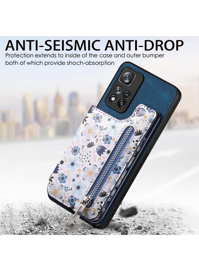 S-TOP Case For Redmi Note 12 Turbo Retro Painted Zipper Wallet Back Phone Case - Image 5