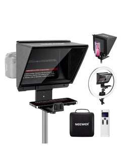 NEEWER Teleprompter for Camera & Smartphone, 9 Inch All Metal, Remote Control Via NEEWER Teleprompter APP Bluetooth Connection, Prompting Compatible with iPhone & iPad 9.7 Inch or Smaller, X1 Pro