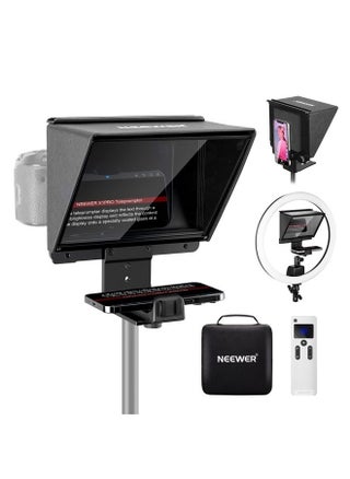 NEEWER Teleprompter for Camera & Smartphone, 9 Inch All Metal, Remote Control Via NEEWER Teleprompter APP Bluetooth Connection, Prompting Compatible with iPhone & iPad 9.7 Inch or Smaller, X1 Pro - pzsku/Z09867773ADFBA3C9E29DZ/45/_/1692325801/9fbe2109-b13f-4523-b977-6f8374e25c50