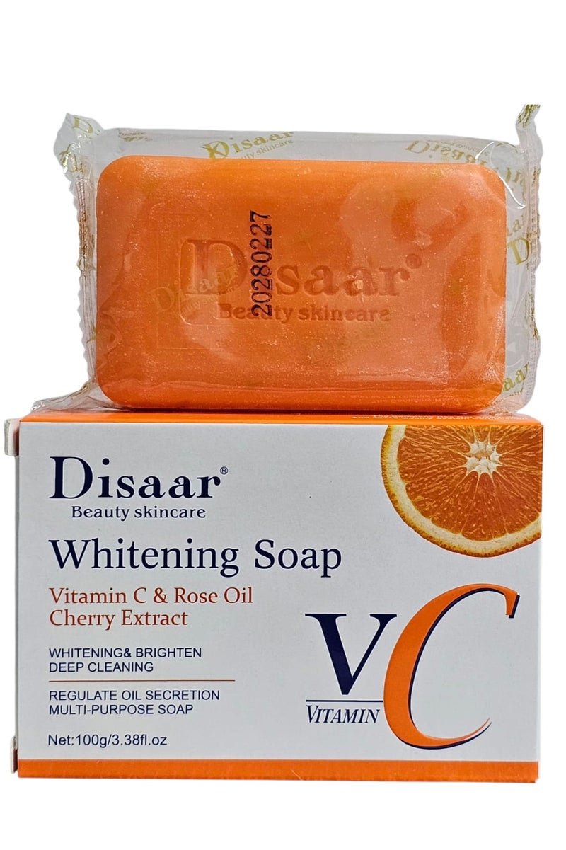 ديسار صابونة تفتيح بفيتامين سي وزيت الورد ومستخلص الكرز 100جم