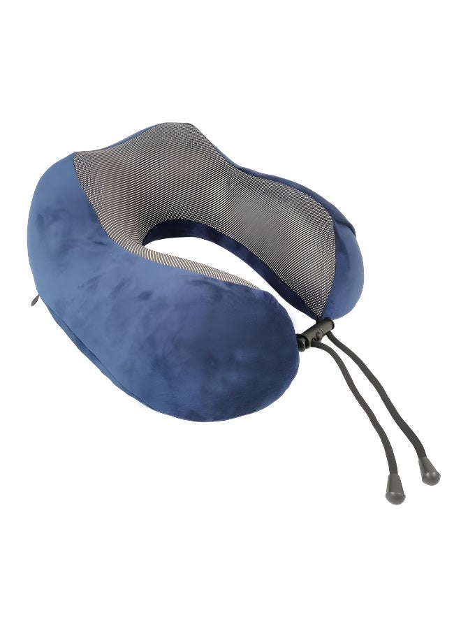 AGC UC-1018 Memory Foam Travel Neck Pillow with Breathable Mesh Fabric and Adjustable Drawstring Closure for Car Flight Train Bus Office and Long Journey Neck Support and Comfort Use - Image 4