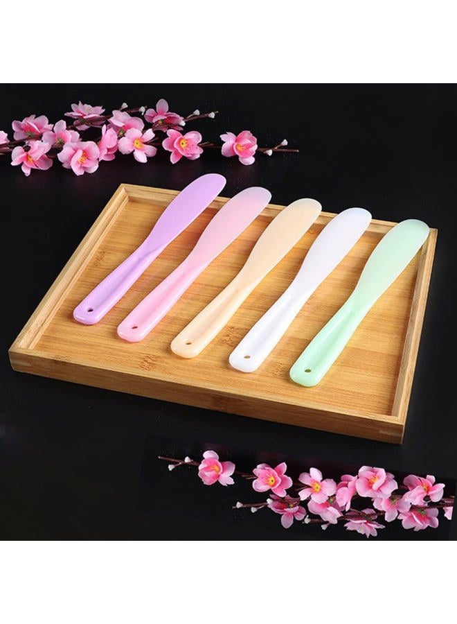 BFLCTTBD 10 Pcs Plastic Cosmetic Spatula Large Skin Spatula Makeup Cosmetic Mask Spatula Reusable Cosmetic Spoon Mixing DIY Mask Tool - Image 5