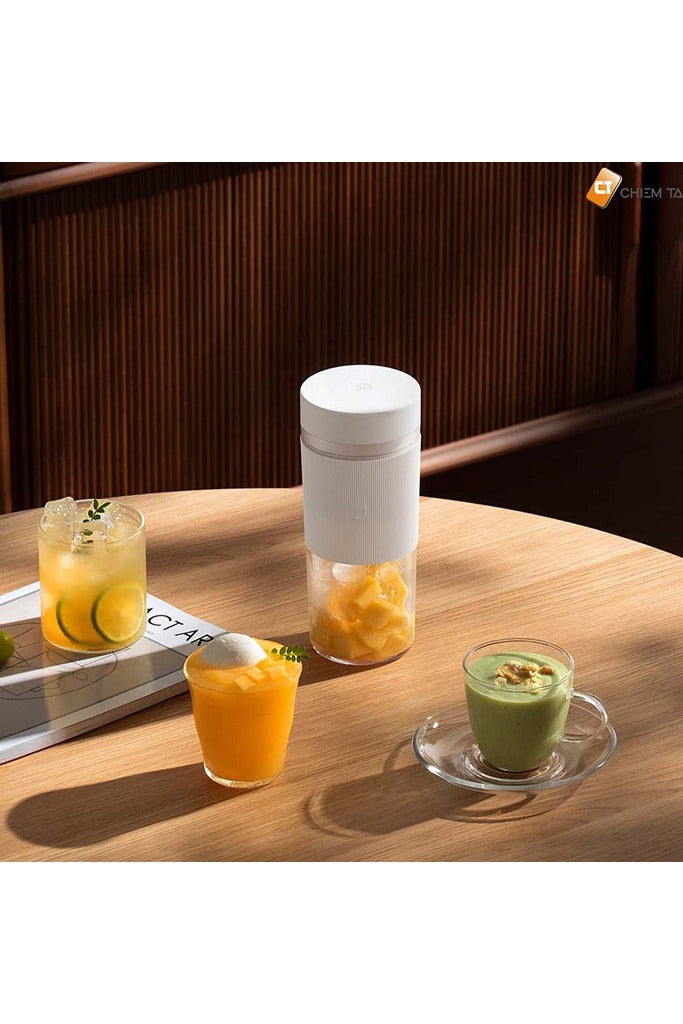 MIJIA خلاط كهربائي محمول صغير من شاومي ميجيا 300 مل مع منفذ نوع C، خلاط سموذي، خلاط عصير محمول، خلاط صغير عالي الجودة 45 واط، خلاط عصير محمول أبيض - Image 4