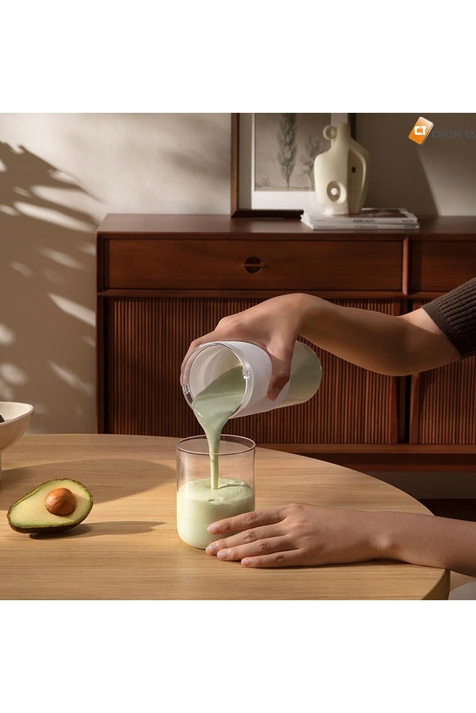 MIJIA خلاط كهربائي محمول صغير من شاومي ميجيا 300 مل مع منفذ نوع C، خلاط سموذي، خلاط عصير محمول، خلاط صغير عالي الجودة 45 واط، خلاط عصير محمول أبيض - Image 3