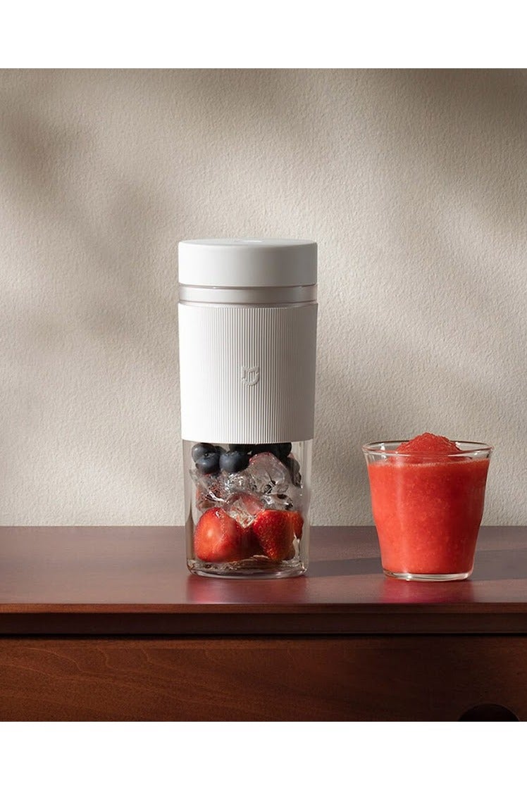 MIJIA خلاط كهربائي محمول صغير من شاومي ميجيا 300 مل مع منفذ نوع C، خلاط سموذي، خلاط عصير محمول، خلاط صغير عالي الجودة 45 واط، خلاط عصير محمول أبيض - Image 2