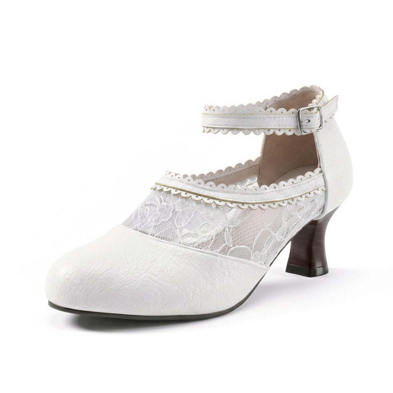 Independent Brand Model 2026 Lace Patchwork High-Heeled Shoes With Single Strap, Sizes 32-50 - Image 1