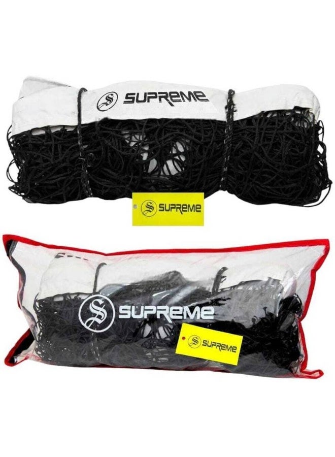 SUPREME Supreme Volleyball Net Master For Regular Play Tournament Qlty. (Pack of 01) Volleyball Net  (Black, White) - Image 1