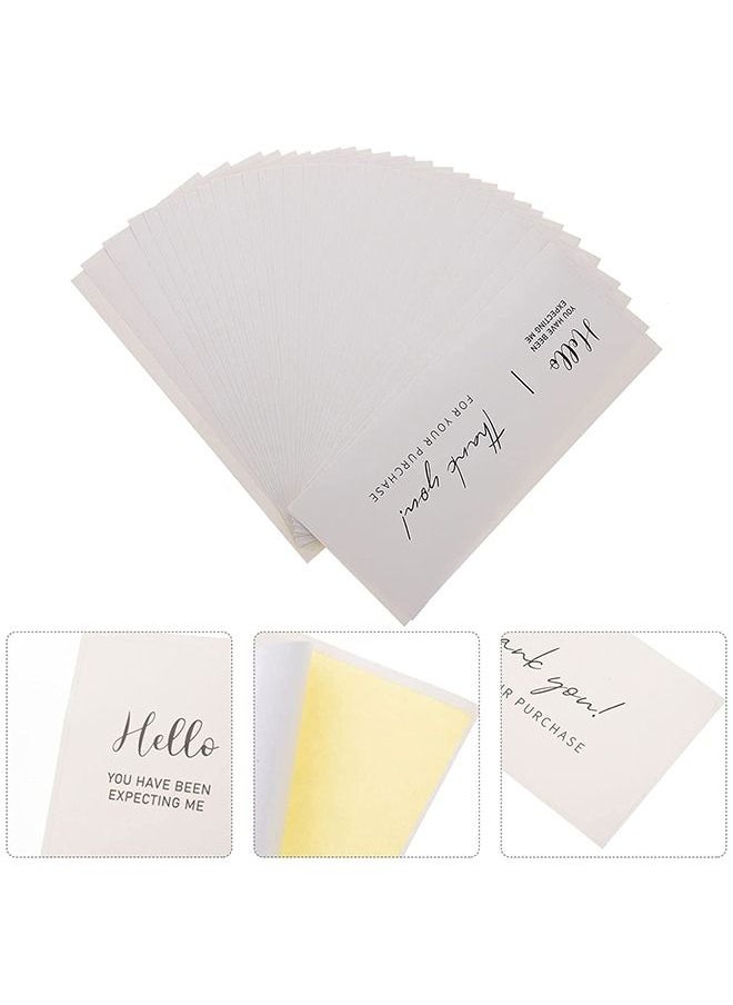 Generic 50 Pieces Rectangle Decorative Labels, Minimalist Art Pattern Box Seal Stickers Package Label, Decorative Sealing Decal For Jewelry Gift Packaging Customer Mailer Box Retail Bag  - Image 3