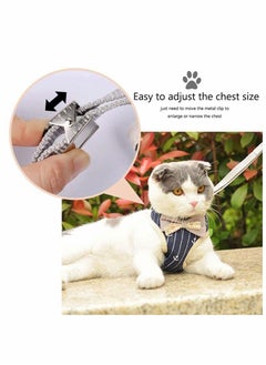 KASTWAVE Cat Harness and Leash for Walking, Adjustable Vest Harnesses for Cats, Kitten Escape Proof, Lightweight Soft and Comfortable Walking Travel Petsafe Harness (Size: M)  - Image 4