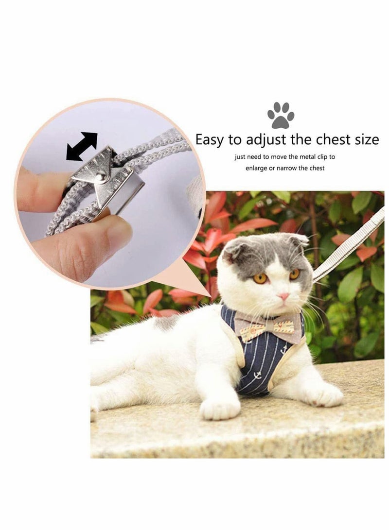 KASTWAVE Cat Harness and Leash for Walking, Adjustable Vest Harnesses for Cats, Kitten Escape Proof, Lightweight Soft and Comfortable Walking Travel Petsafe Harness (Size: M) - Image 4