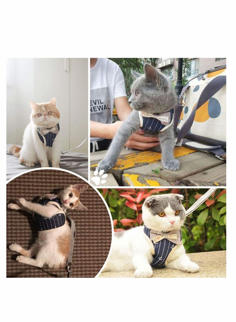KASTWAVE Cat Harness and Leash for Walking, Adjustable Vest Harnesses for Cats, Kitten Escape Proof, Lightweight Soft and Comfortable Walking Travel Petsafe Harness (Size: M) - Image 3