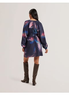 Ted Baker Printed V-Neck Belted Dress  - Image 2