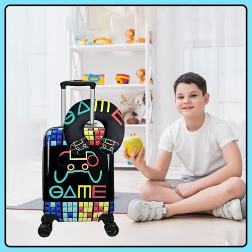 Inprof Kid’s Luggage Set 2 Piece Suitcase Set 16’’ Hardside Luggage with Spinner Wheels Girls Boys Carry on Luggage Travel Rolling Luggage Airline Approved - Image 5