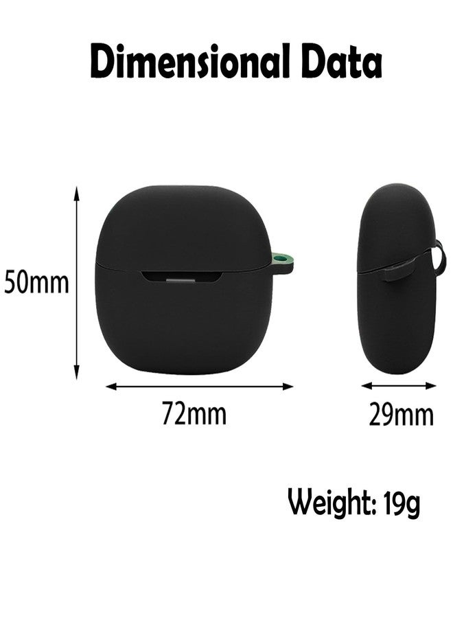 EasyBee [2 Pack] easyBee Case Compatible with Xiaomi Redmi Buds 5 Pro Charging Cover, with 2 Keychain and 2 Anti-Lost Strap, Soft Liquid Silicone Ultra Thin Shockproof Protective Kit - Black and Blue - Image 5