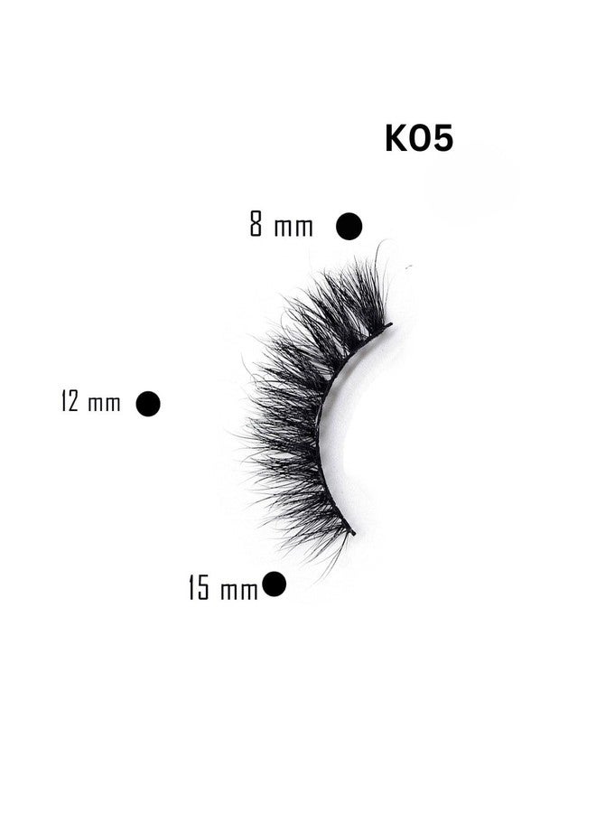 BOBI False Eyelash, Eye Makeup Lash 5D Kliche Long Natural Eyelashes | 15mm Soft, Comfortable, Non-irritating, Lightweight & Reusable Lashes for Women (K05) - 1 Pair - Image 4