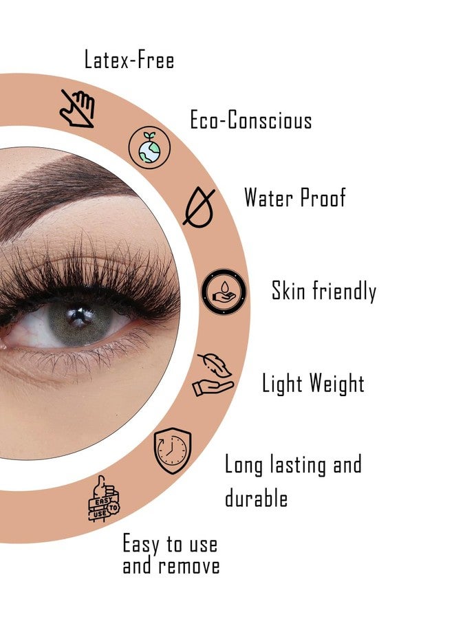 BOBI False Eyelash, Eye Makeup Lash 5D Kliche Long Natural Eyelashes | 15mm Soft, Comfortable, Non-irritating, Lightweight & Reusable Lashes for Women (K05) - 1 Pair - Image 5