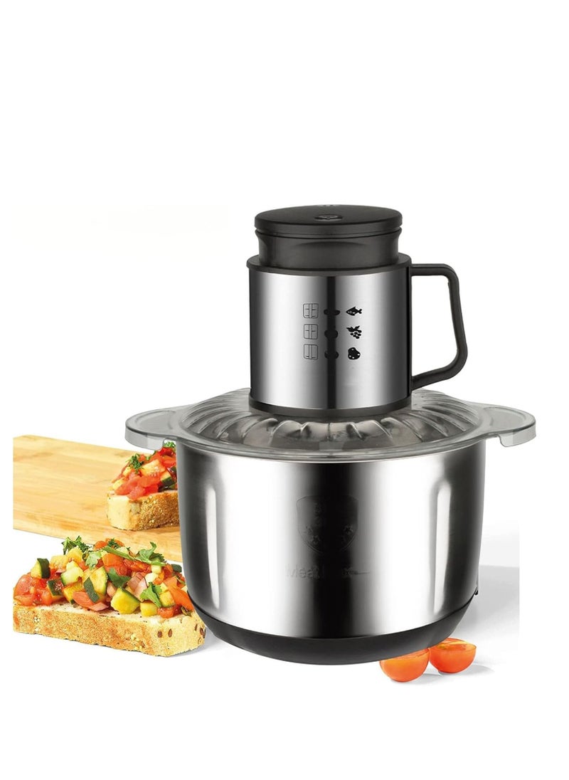 Royal Silver Crest SilvrCrest Royal SilvrCrest Mini Chopper Electric Food Processor 5 L,Meat Grinder with 3D Stainless Steel Blades,1000W for Meat Onions Vegetables Fruits Nutsilver crest Mini Chopper Electric Food Processor 5 L,Meat Grinder with 3D Stainless Steel Blades,1000W for Meat Onions Vegetables Fruits Nut  - Image 1