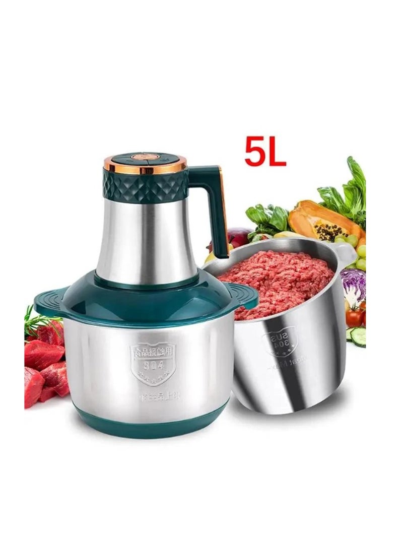 Royal Silver Crest SilvrCrest Royal SilvrCrest Mini Chopper Electric Food Processor 5 L,Meat Grinder with 3D Stainless Steel Blades,1000W for Meat Onions Vegetables Fruits Nutsilver crest Mini Chopper Electric Food Processor 5 L,Meat Grinder with 3D Stainless Steel Blades,1000W for Meat Onions Vegetables Fruits Nut  - Image 2