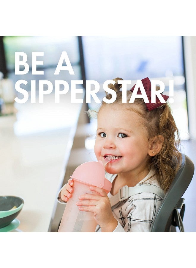 بون كوب بون سويج للأطفال الصغار المصنوع من السيليكون مع قشة، 9 أونصات، وردي - Image 5