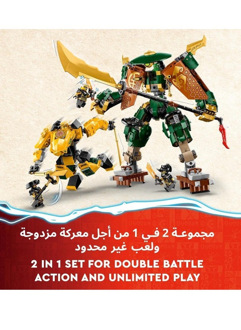 LEGO - LEGO Ninjago Dragons Rising Lloyd and Arin's Ninja Team Mechs 71794 Building Blocks Toy Set (764 Pieces) - Image 1