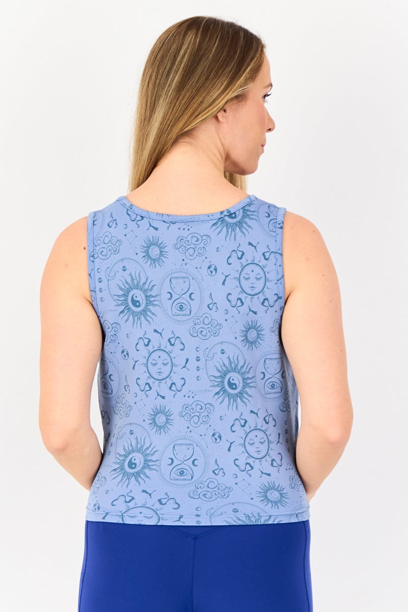 PUMA Women Sportswear Fit Sleeveless Training Tank Top, Slate Blue - Image 3