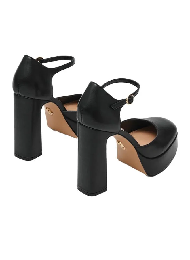 Steve Madden Lexie Black Leat Women's Heeled Sandals