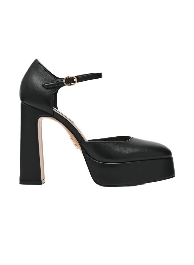 Steve Madden Lexie Black Leat Women's Heeled Sandals