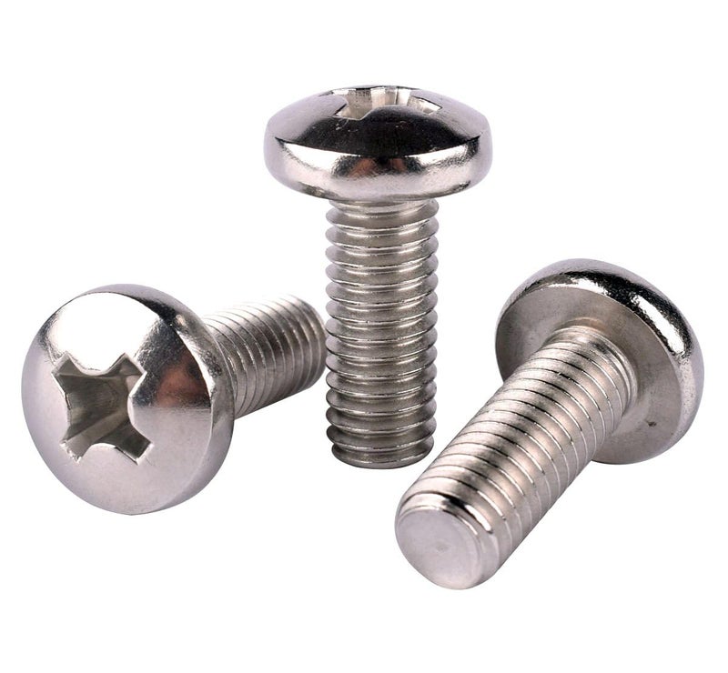 KOSJETHAS Store 50Pcs #8-32 x 1/4" Pan Head Machine Screw Phillips Bolt, 304 Stainless Steel 18-8, Full Thread - Image 3