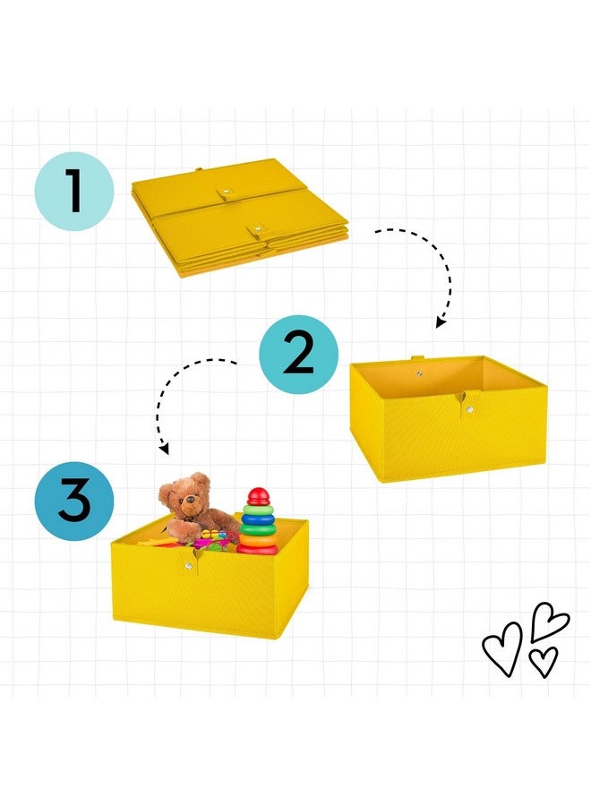 RiverRidge Home RiverRidge Kids 2pc 5" Fabric Collapsible Storage Cube Organizers for Playroom Organization Black - Image 2