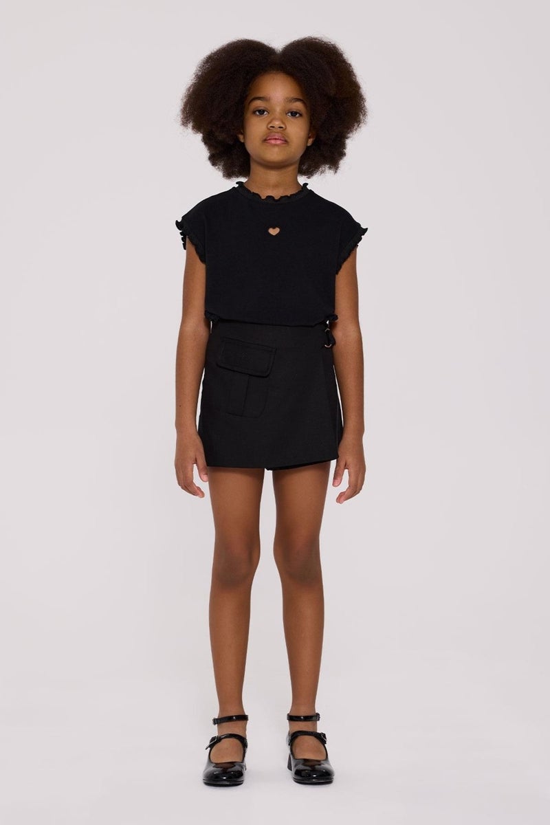 TYESS Bg Store Girls Black Shorts - Image 1