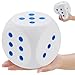 Zomiboo Large 5 Inch Foam Dice Jumbo 6 Sided Giant Dice for Casino Party Classroom Anxiety Stress Relieve Ball Toy Gifts for Adults Kids Board Game to Get Your Lucky NumbersWhite - Image 2