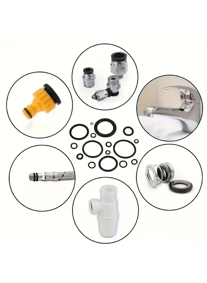 225pcs Hydraulic O Ring Set 18 Sizes Flat Surface Gasket For Automotive Repair Faucet Pipe Air Gas Sealing - Image 4