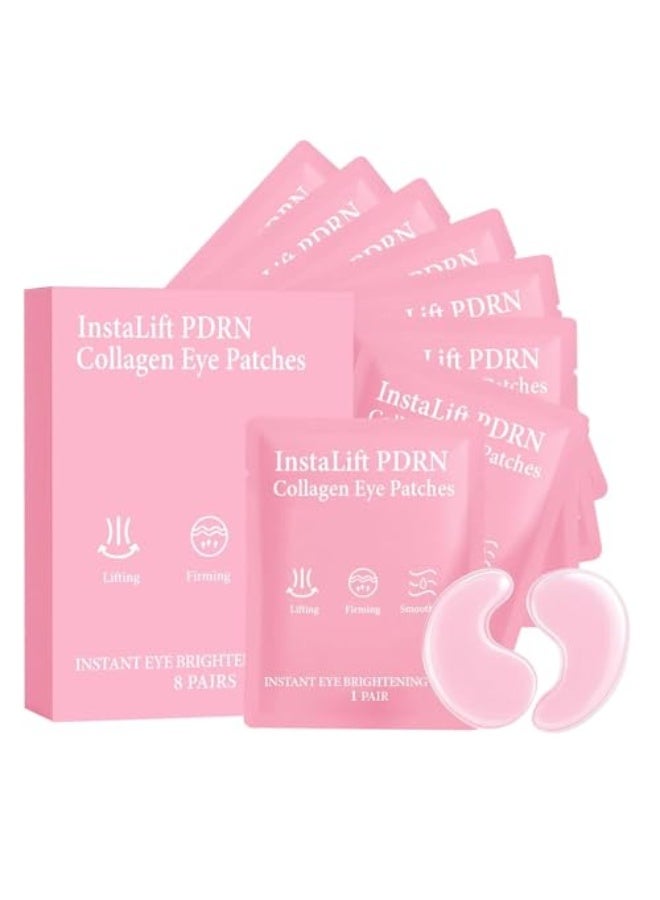 InstaLift PDRN & Bio-Collagen Eye Patches丨Instant Brightening & Firming丨Reduce Dark Circles, Puffiness & Wrinkles丨Niacinamide, Caffeine & Hyaluronic Acid丨Korean Eye Care Plan (8 Pairs) - Image 1