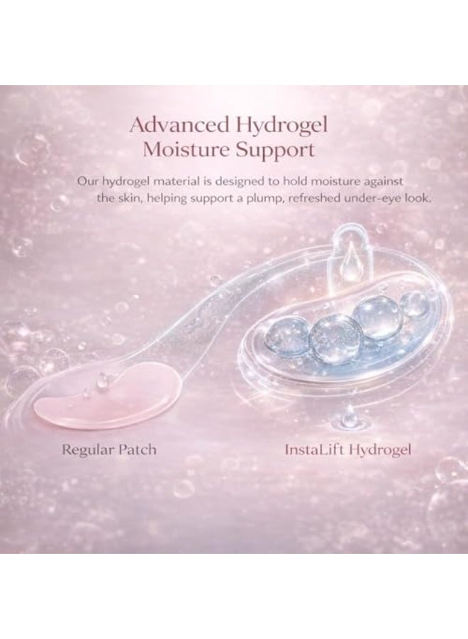 InstaLift PDRN & Bio-Collagen Eye Patches丨Instant Brightening & Firming丨Reduce Dark Circles, Puffiness & Wrinkles丨Niacinamide, Caffeine & Hyaluronic Acid丨Korean Eye Care Plan (8 Pairs) - Image 3