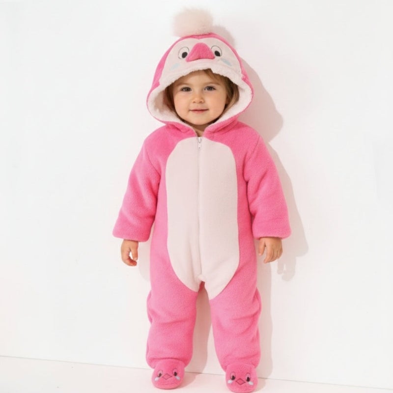 Cloud Fashion Pink Cozy penguin Onesie - Image 1