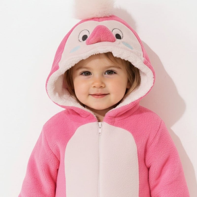 Cloud Fashion Pink Cozy penguin Onesie - Image 4