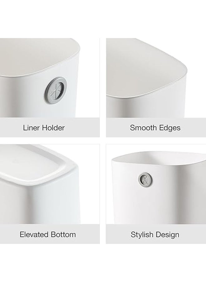 KLNAMAEAAN Plastic Waste Basket，Plastic Small Trash Can Wastebasket, Garbage Container Basket for Bathrooms, Laundry Room, Kitchens, Offices, Kids Rooms, Dorms  - Image 4