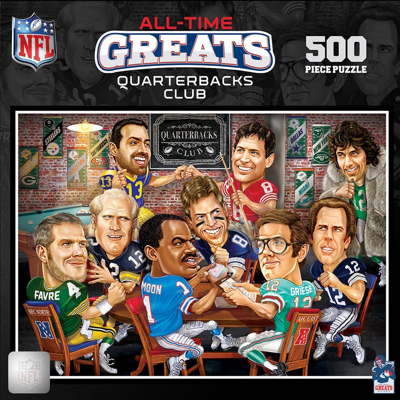 MasterPieces NFL Quarterbacks Club Puzzle 500 Piece All-Time Greats - Image 1