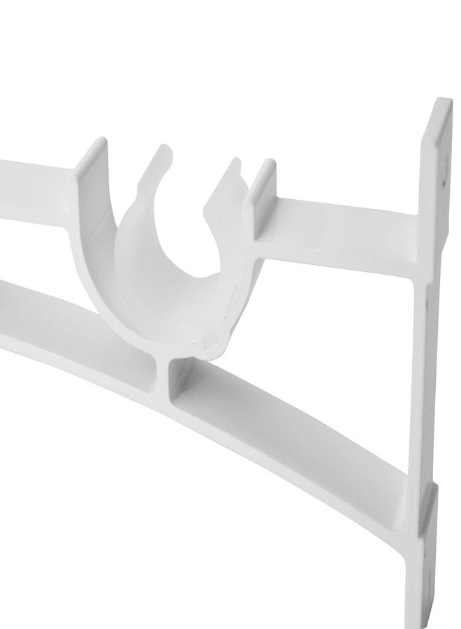 AddGrace Double Curtain Rod Brackets Set of 4 for Drapery Rod Window Hardware Rod Holders (White) - Image 4