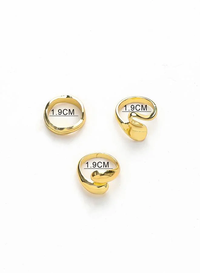 Take Two Take Two Set of 3 - Textured Rings